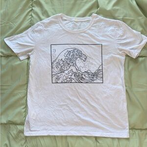 wave at kanagawa graphic tee